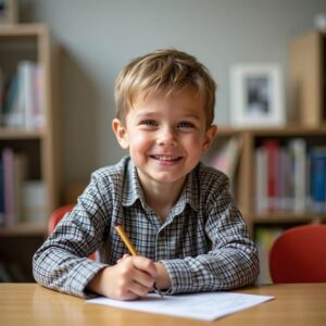 anxious child struggling with homework parent supporting anxious student at home one-on-one tutoring session reducing student anxiety 
